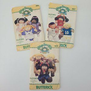 Vintage 1984 Cabbage Patch Kids Butterick Sewing Patterns Clothes Lot of 3 Uncut